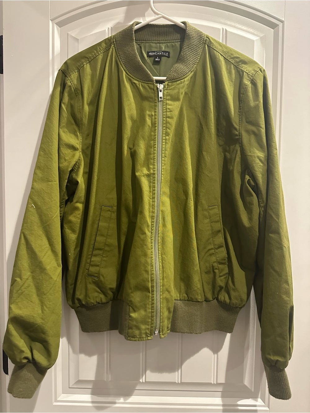 J. Crew Mercantile Olive Green Bomber Jacket